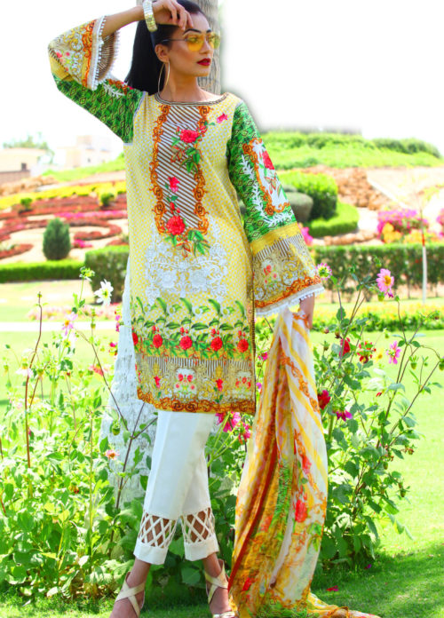 Embroidered Lawn-1