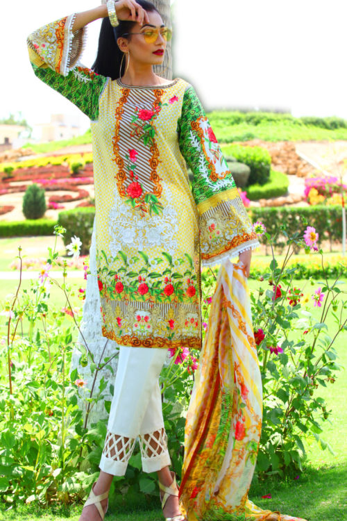 Embroidered Lawn-1