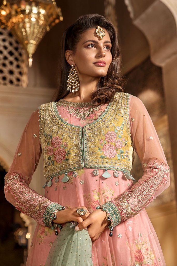 MBROIDERED – Daffodil Yellow and Candy Pink – Libas-e-Khaas