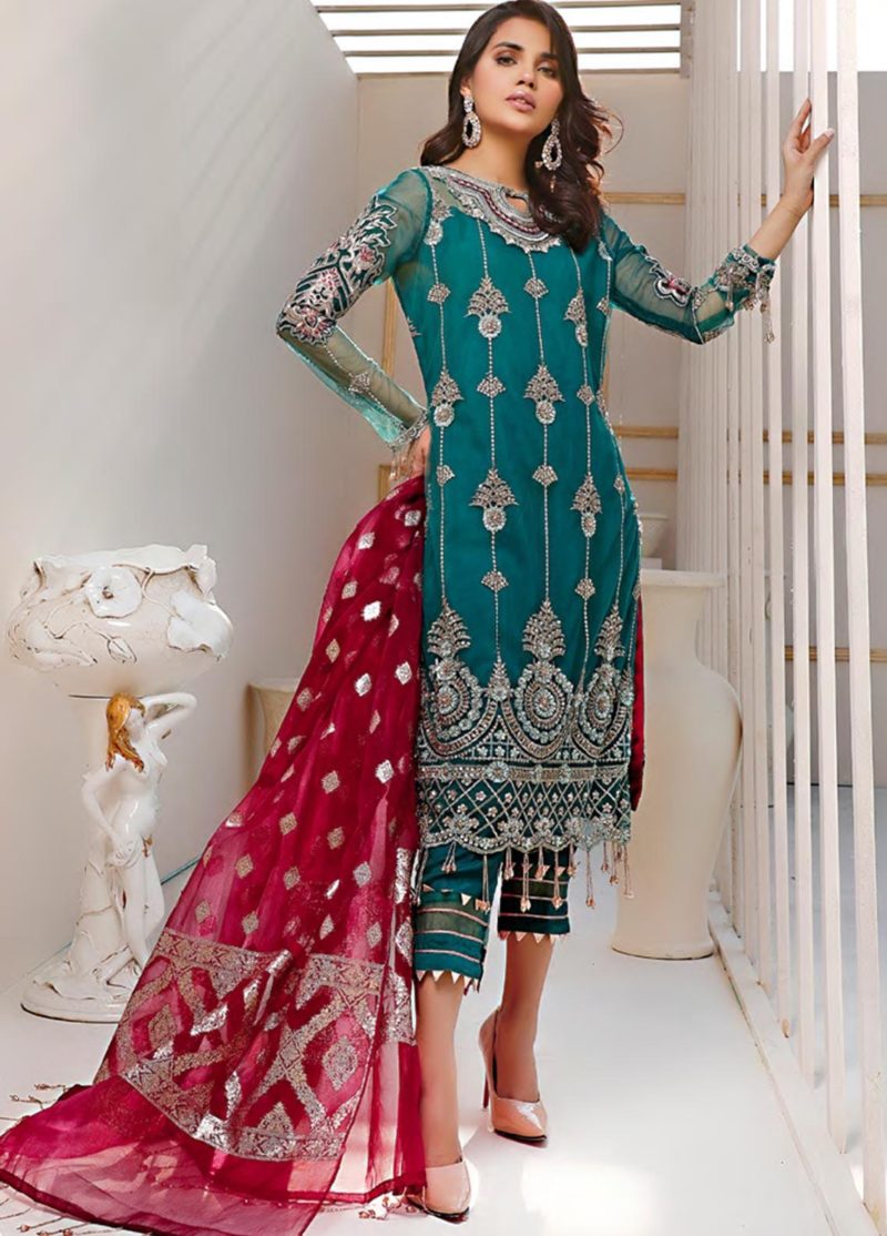 Flamboyant Teal Green – Libas-e-Khaas